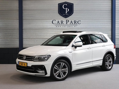 Volkswagen Tiguan 2.0 TSI 4Motion 220PK R-LINE BTW/LED/VIRTUAL/HUD/HALF LEER+S.VERWARMING/KEYLES/360/LINE/ACC/ECC/12 MDN GARANTIE!