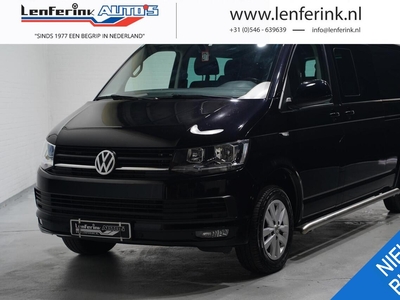 Volkswagen Transporter 2.0 TDI 150 pk DSG Dubbel Cabine 2x Schuifdeur Navi, Schuif/kanteldak, Trekhaak, Sidebars, 6-Zits, bedrijfswagen, bj 2017