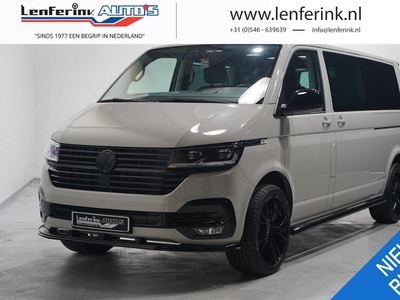 Volkswagen Transporter 2.0 TDI 150 pk DSG Dubbel Cabine Edition Navi 2x Schuifdeur, Spoiler Pakket, Adapt. Cruise, LED, 5-Zits, bedrijfswagen, bj 2023