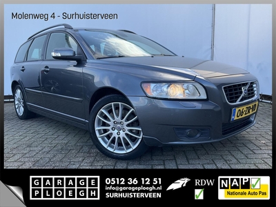 Volvo V50 2.4 D5 Summum Geartr 1Eig HPS Leer Stoelverw Trekhaak Youngtimer, stationcar, bj 2008