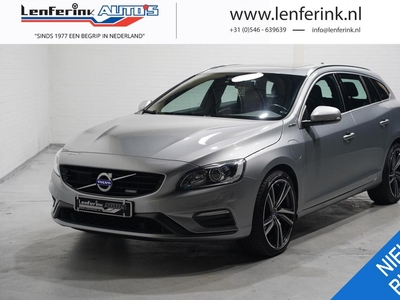 Volvo V60 2.4 D6 Twin Engine R-Design Navi Clima Schuifdak 19 Inch Leder Camera, stationcar, bj 2015