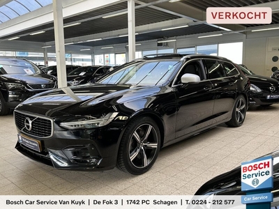 Volvo V90 2.0 T4 R-Design NL AUTO / AUTOMAAT / ADAPTIVE CRUISE CONTROL / HIGHWAY ASSIST / TREKHAAK / STOEL&STUURVERWARMING / HEADS-UP DISPLAY / KANTEL-SCHUIFDAK / AUTOM.VERSTELBARE STOELEN / VOL-LEDER / APPLE CARPLAY&ANDROID AUTO / ACHTERBANK VERWARMD / B