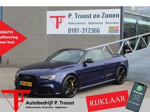 Audi A5 Cabriolet 4.2 FSI RS5 quattro Milltek/B&O/RS lederen elektrische stoelen met geheugen/Keyless/Carbon pack/Achteruitrijcamera/Stoelverwarming voor en achter/Windscherm/DAB+