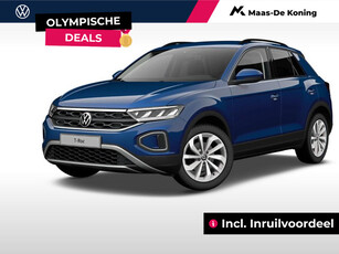 Volkswagen T-Roc 1.5 TSI Life Edition · Airconditioning automatisch · Incl. Inruilvoordeel ·Private lease va. € 399 pm · Olympische deals