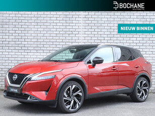 Nissan Qashqai 1.3 MHEV 158 Xtronic Automaat Tekna Plus | Navigatie | Panoramadak | Trekhaak | El. Achterklep | Stoelverwarming | LM-Velgen | Leder |