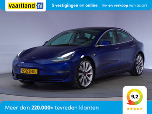 Tesla Model 3 Performance 75 kWh AWD 462Pk [ Panoramadak Leder ]