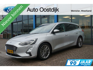 Ford Focus Wagon 1.0 EcoBoost Titanium 125PK Camera Trekhaak Climate Navi Half Leder Elektrische Stoel Winterpack *Vol Opties*