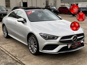 Mercedes-Benz CLA-Klasse 250 e AMG ** LED, MBUX+, PANORAMA, BURMESTER, 19-inch LMV, KEYLESS ** 1e EIG - UNFALLFREI - MB-Garantie ** ** INFORMEER OOK NAAR ONZE AANTREKKELIJKE FINANCIAL-LEASE TARIEVEN **