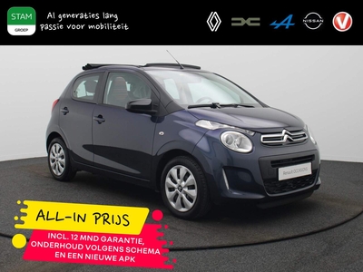 Citroen C1 70pk VTi Airscape Shine AUTOMAAT ALL-IN PRIJS Airco | Bluetooth | Stoffen schuifdak, hatchback, bj 2015