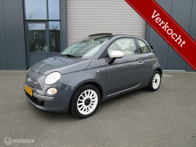 Fiat 500 0.9 TwinAir Lounge Cabrio 127dkm Airco VERKOCHT!