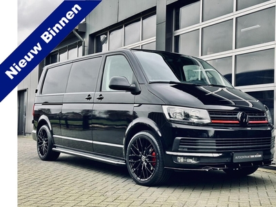 Volkswagen Transporter 2.0 TDI 150pk | Lang | Blackline | Navi | Multistuur | 3-zits | Zwart | Trekhaak | Dealeronderhouden | Ex BTW, bedrijfswagen, bj 2018