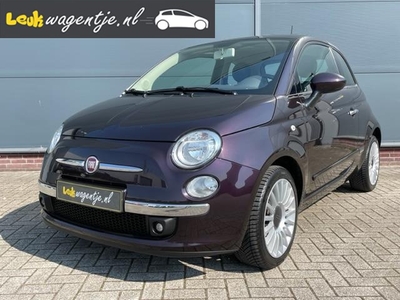 Fiat 500 1.2 Lounge *airco *pano *16” *violet *VERKOCHT*