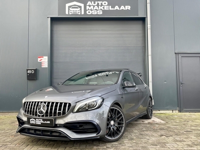 MERCEDES A-KLASSE 45 AMG 4MATIC PANO HARMAN KARDON STOELVERWARMING SPORTUITLAAT MEMORY SEATS CAMERA DODEHOEKDETECTIE