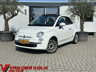 Fiat 500 1.2 Lounge Cabrio Airco Half leder Navi Lichtmetaal