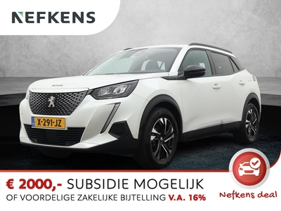 PEUGEOT 2008 e-2008 SUV Allure Pack 50 kWh 136pk Automaat | Navigatie | 3-fase laden | Achteruitrijcamera | Keyless | Stoelverwarming | Led koplampen | 3D Cockpit | Climate Control | Cruise Control | Apple Carplay | DAB+ radio | Donker getint glas | 17