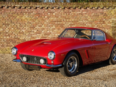 Ferrari 250 GT SWB Berlinetta by Scaglietti Ferrari Classiche certified, Steel coachwork by Scaglietti with vent windows and outside fuel filler, Documented ownership by marque historian Marcel Massini, Restoration by Toni Franco’s workshop Maranell