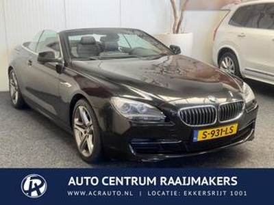 BMW 6-SERIE Cabrio 640i High Executive SPORTSTOELEN LEDER NAVIGATIE STOELKOELING STOELVERWARMING HEAD-UP DISPLAY NACHTZICHT ASSISTENT ZEER MOOI !! LOCATIE 1001