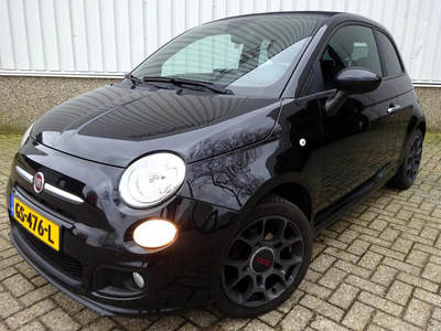 Fiat 500 Cabrio 0.9 TwinAir Turbo 500S Clima | LM Velgen | Elkr bedienbare cabriokap