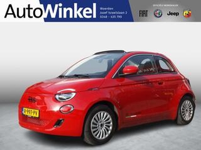 Fiat E-500 Cabrio RED 42 kWh ? 2.000,- SEPP | Clima | Navi | Draadloos laden smartphone | Apple Carplay | PDC | ? 2.000,- SEPP