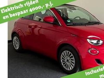 Fiat E-500 Cabrio RED 42 kWh | Winterpakket | Keyless Entry & Go Pakket | Parkeercamera