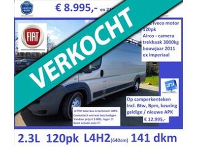 Fiat DUCATO Z. 2.3L 120pk L4H2 airco camera navi