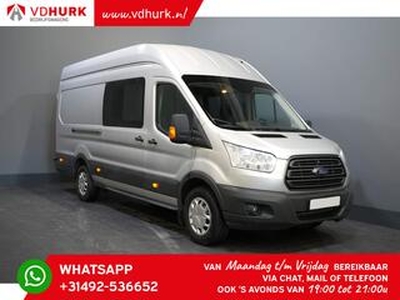 Ford TRANSIT * 2.0 TDCI 170 pk L4H3 DC Dubbel Cabine Jumbo/ 6 P/ RWD/ Cruise/ 270Gr.Deuren/ PDC V+A/ Verw. voorruit