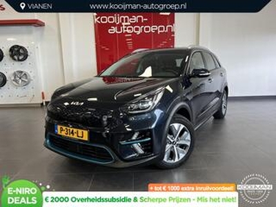 KIA e-Niro DynamicPlusLine 64 kWh Nieuw geleverd, Dealeronderhouden, Stoel + Stuurwielverwarming, Privacy glass, Schuif/kanteldak, Navigatie, Parkeersensoren Voor + Achter, Garantie T/M 04-2029