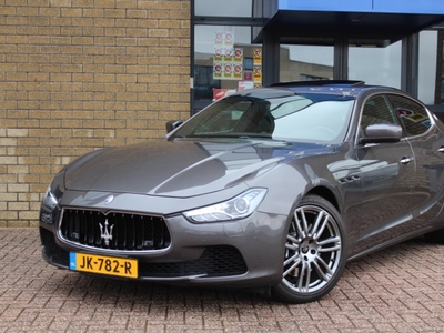 MASERATI GHIBLI 3.0 S Q4 SCHUIFDAK-NAVI-DEALER ONDERHOUDEN-ZEER COMPLEET