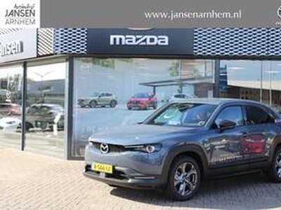 Mazda MX-30 e-SkyActiv EV 145 Makoto 36 kWh , Demovoordeel ? 13.940-, Automaat, Premium Pack, Navi, Adap.Cruise, Bose, Clima, Apple Carplay, 360 Camera, PDC, HUD, Stoelverwarming, 18