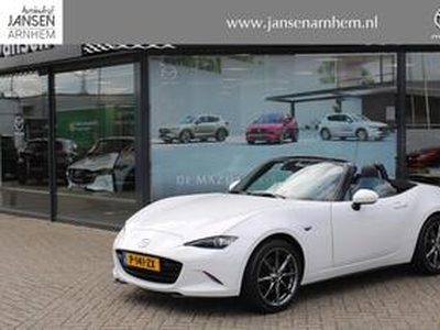 Mazda MX-5 2.0 160PK GT-M , Leder, Bose, Clima, Cruise, Navi, Apple Carplay, PDC, LMV 17 Inch, Stoelverwarming, Bluetooth, RVM, LKA