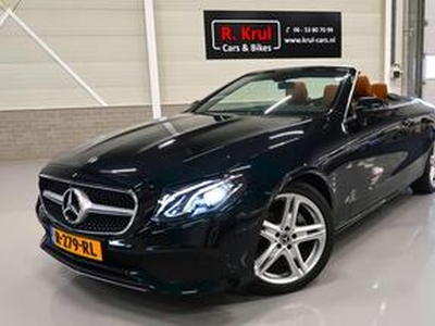 Mercedes-Benz E-KLASSE Cabrio 200 Avantgarde BTW-auto Smaragdgroen Leder Sportstoelen Navigatie Aircap/Airscarf Nekverwarming 360 gr. Camera Dynamic Smaragdgroen 19 inch Sportvelgen 1e Eigenaar