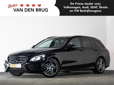 MERCEDES C-KLASSE Estate 180 157 PK AMG Premium Plus | LED | Leder | Dodehoek Assistent | Stoelverwarming | Trekhaak |