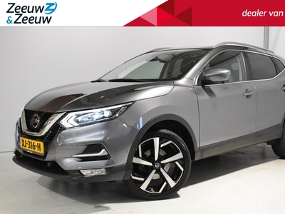 NISSAN QASHQAI 1.2 Tekna + | Panorama dak | 360 Camera | Parkeersensoren Voor/Achter | Dode hoek detectie | Elektrische bestuurdersstoel | Voorruit/Stoel verwarming | Navigatie | Cruise control | Automatische regen/licht sensor | Elektrische zijspiegels |