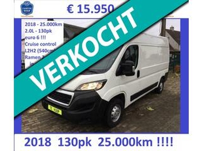 Peugeot BOXER Z. 2018 - 25.000km - euro 6 - cruise - airco - L2H2