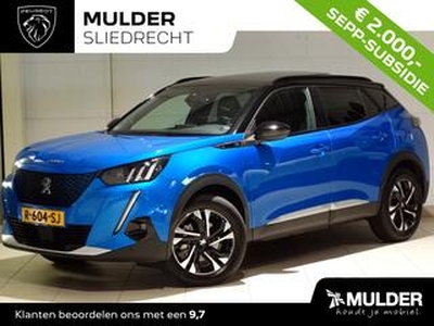 Peugeot e-2008 SUV GT Pack EV 3-FASEN 50kWh 136pk 12% BIJTELLING! NU MET GRATIS THUISLADER SCHUIF/KANTELDAK | NAPPA LEDER | ADAPTIVE CRUISE | KEYLESS ENTRY | STOELVERW. | GRIPCONTROL | LM-VELGEN