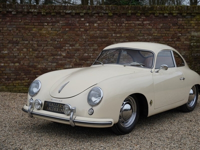 Porsche 356 'Pre-A' Coupe Executed in 'Elfenbein/Ivory' over tan leather, Period correct engine (type 572) and 'split case' transmission, Originally delivered in New-York in 1954 by Hoffman, Restoration in 2005 by some of the very best experts, Clean and