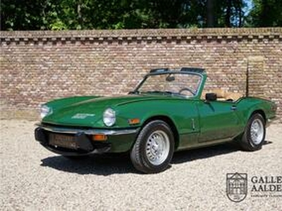 Triumph SPITFIRE 1500 PRICE REDUCTION! Only 3.966 miles since new, Factory new condition!! The Spitfire is equipped with an Overdrive, Presented in Brooklands Green with Beige Houndstooth cloth seat insert, Original factory specification in every respect