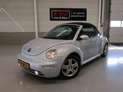 Volkswagen BEETLE (NEW) Cabriolet 2.0 Leer Airco Nieuwe Kap Cruisecontrol Youngtimer NL-auto NAP Sportvelgen Boekjes aanwezig Mistlampen Nette staat Windscherm