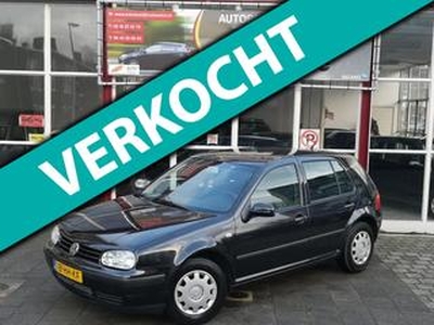 Volkswagen GOLF 1.4 55KW 2001 Zwart 5D Nette Auto/VERKOCHT!