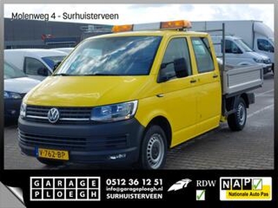 Volkswagen TRANSPORTER 2.0 TDI L2H1 DC Hiab kraan Kastinrichting Trekhaak Airco Cruise Comfortline