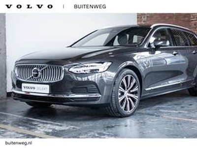 Volvo V90 T6 Automaat Recharge AWD Plus Bright | Lederen bekleding | Panoramadak | Premium Audio by Harman Kardon | 360? parkeercamera | Stoel- en stuurverwarming | Google Infotainment | Parkeerverwarming | Parkeersensoren voor + achter