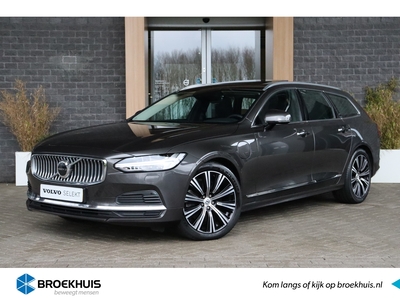 VOLVO V90 T6 AWD Recharge Inscription | Schuifdak | Trekhaak | Camera | Stoel en Stuurwielverwarming | Standkachel met Volvo On Call App | Adaptieve Cruise Control | BLIS Dode Hoek Detectie | Full LED Meesturende koplampen | Lederen Dashboard | Parkeersensoren voo