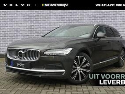 Volvo V90 T6 Long Range Recharge AWD Ultimate Bright - Direct leverbaar, extra voordeel! | Nappa Leder met ventilatie | Massagefunctie | Visual Park assist | Google navigatie