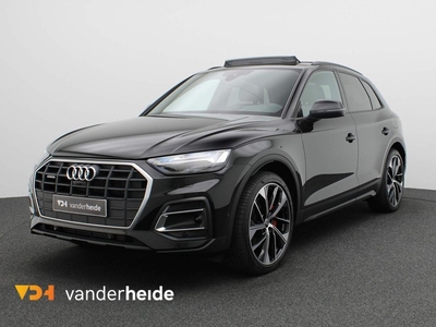 Audi Q5 50 TFSI e S edition quattro 299PK Panoramadak, 360 gr. camera, leder, luchtvering, keyless, adaptive cruise, Bang&Olufsen, 21'' lichtmetaal