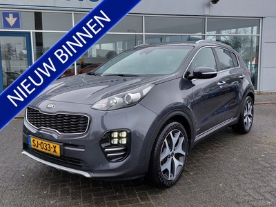 Kia Sportage 1.6 T-GDI 177pk Automaat 4WD GT-Line | Navi + Apple Carplay | Clima | Cruise | Leder+Verwarmd | Panorama Schuifdak | Keyless Entry | Pdc V+A+Camera | Privacy Glass | 19''lm | Trekhaak