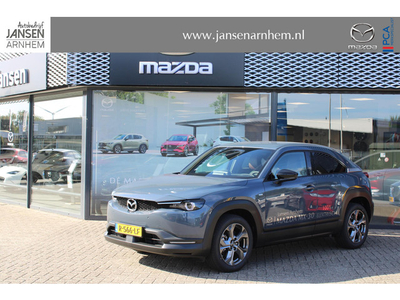 Mazda MX-30 e-SkyActiv EV 145 Makoto 36 kWh , Demovoordeel € 13.940-, Automaat, Premium Pack, Navi, Adap.Cruise, Bose, Clima, Apple Carplay, 360 Camera, PDC, HUD, Stoelverwarming, 18