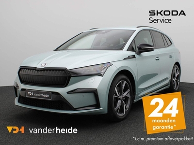 Skoda Enyaq iV 80 Sportline 204PK Trekhaak, achteruitrijcamera, elek. stoel, stuur/stoelverwarming, virtual pedal, keyless, Matrix-LED, 20'' lichtmetaal