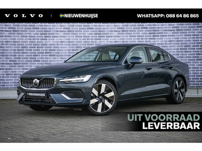 Volvo S60 2.0 Recharge T6 AWD Plus Bright Fin. € 1.036 p/m| Uit Voorraad Leverbaar | Blond Leder | 19 6-Spaaks Velgen | Harman Kardon |