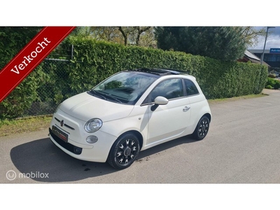 Fiat 500 1.2 Electrisch Panoramadak Leder Airco Parelmoer