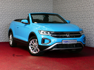 Volkswagen T-Roc Cabrio 1.5 TSI 150PK VIR.COCKPIT CARPLAY NAVI LED STOEL/STUUR.VERW DAB ADAP.CRUISE 12/2022 70 BIJNA NIEUWE VOLKSWAGEN'S UIT VOORRAAD LEVERBAAR